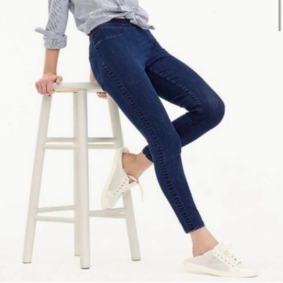 J. CREW Pull On Toothpick Jeggings Skinny Ankle Jeans Size 30 - Picture 1 of 12